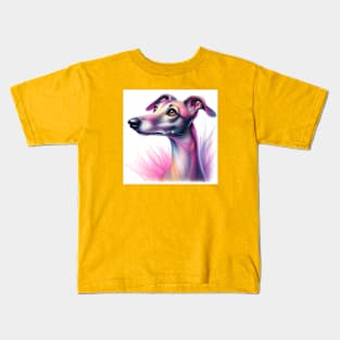 Beautiful Greyhound Dog Pastel Color Kids T-Shirt